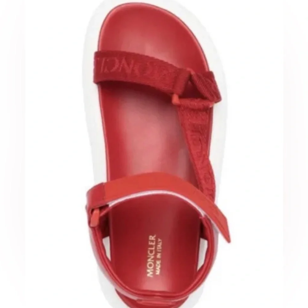 Red Moncler sandals - Picture 4 of 6